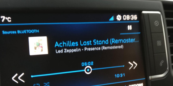 Achilles Last Stand on car stereo