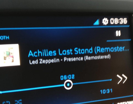 Achilles Last Stand on car stereo